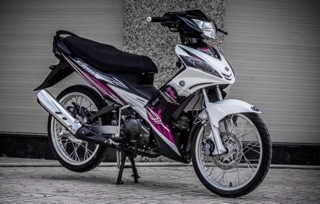 Tem Exciter 2006 mẫu lửa tím rời cho xe đen trắng
