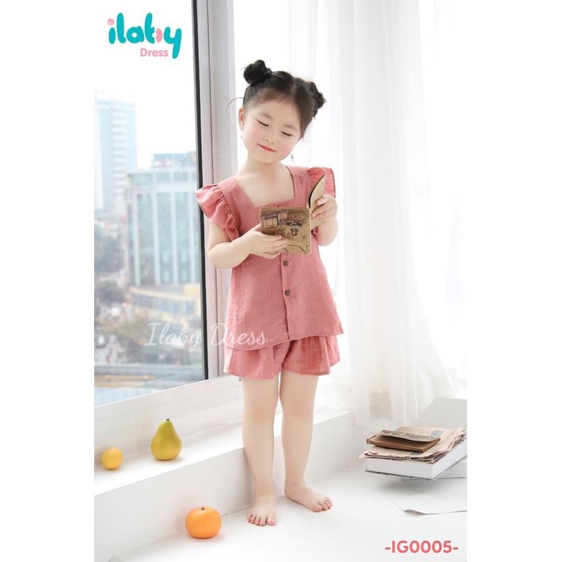 Đồ bộ cho bé gái ILABY chất đũi [9 tuổi]