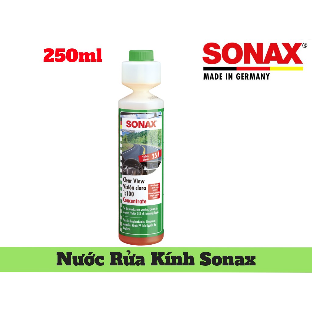 Nước rửa kính lái đậm đặc Sonax Clear View 1:100 Concentrate 250ml 371141