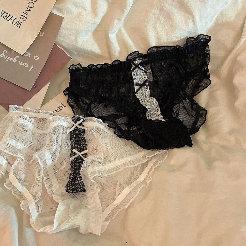 SOMEDAYZL Quần Lót Cotton Lưng Vừa Đính Nơ Gợi Cảm Thoáng Khí Cho Nữ