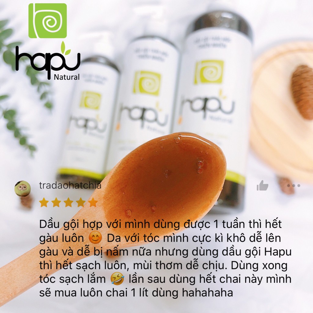 Combo Dầu Gội Bồ Kết và Ủ Xả Tóc HaPu Organic mềm mượt, giảm rụng