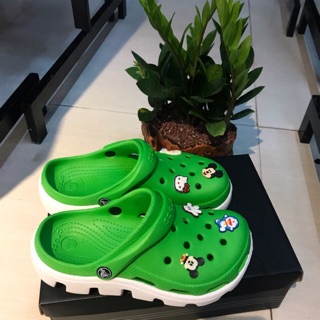 dép sục chuẩn  cá sấu  xanh lá cây nam nư | tặng 10 sticker|