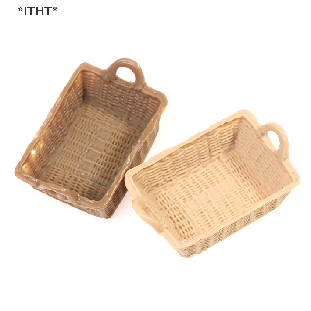 Giỏ Đựng Thức Ăn Bằng Nhựa Resin Dễ Thương Trang Trí Nhà Búp Bê Tỷ Lệ 1 / 12