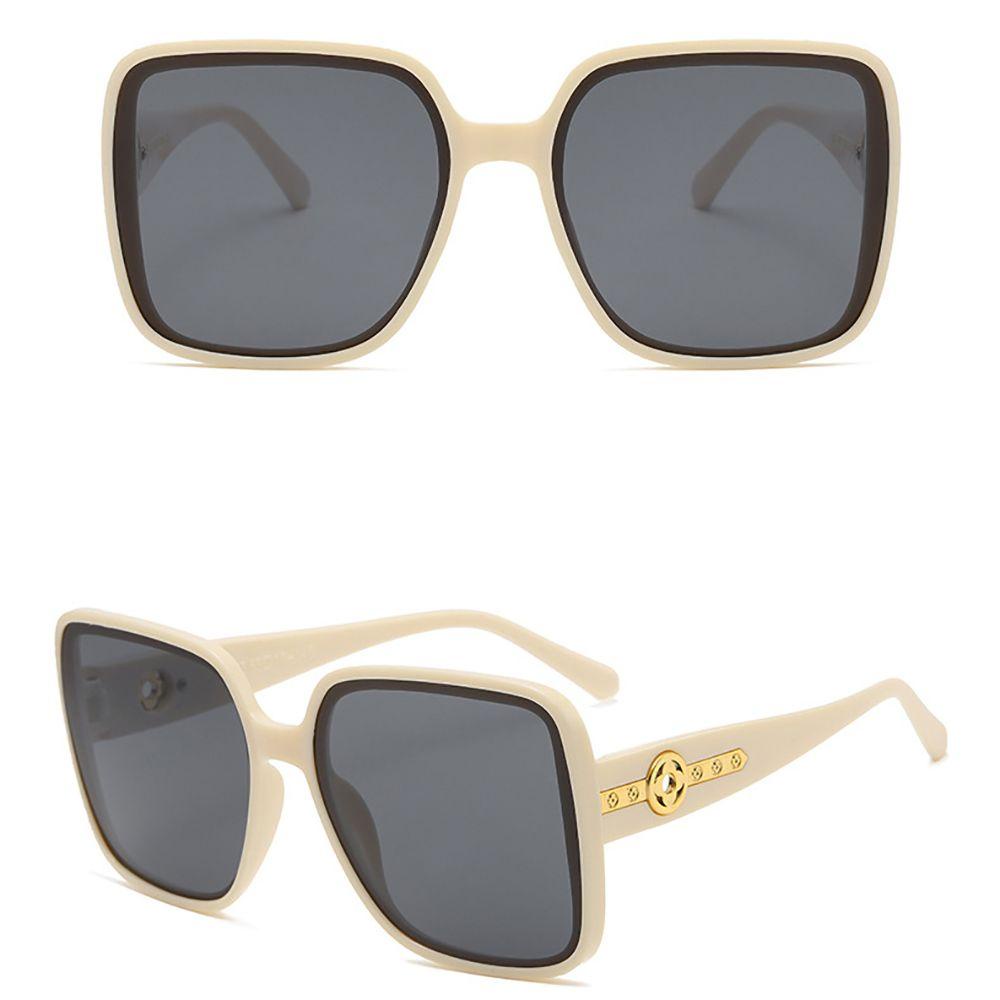IVORY Kính Mát Gọng Vuông Chống Bức Xạ Phong Cách Hàn Quốc Cổ Điển Thời Trang Cho Nam Và Nữ