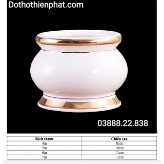 Lư hương sứ trắng – Nhiều kích thước