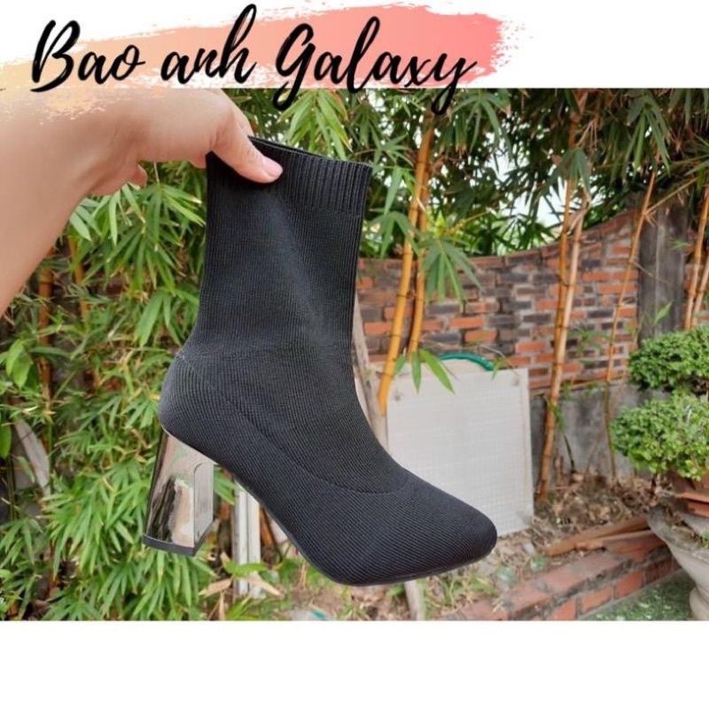 Giày bốt len đế tráng gương cao 7 phân . | BigBuy360 - bigbuy360.vn