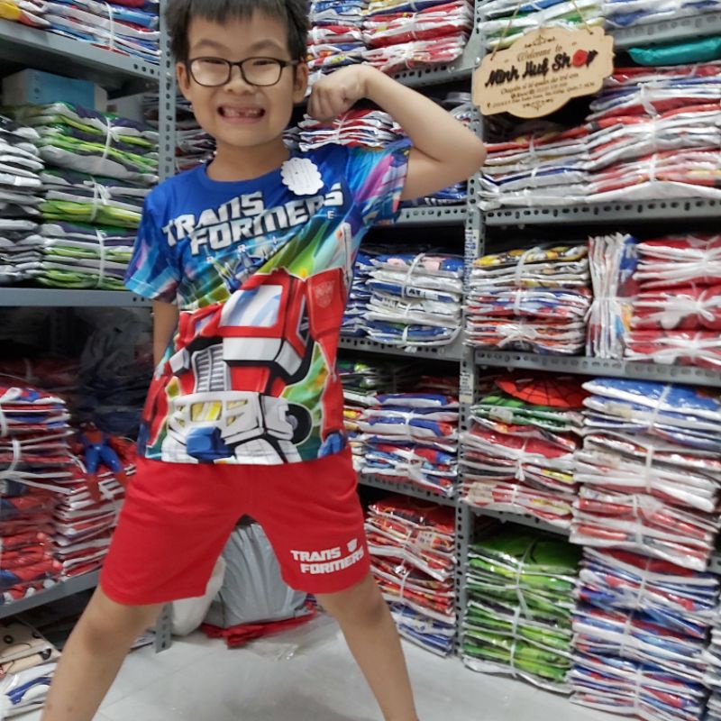 Bộ quần áo thời trang trẻ em hình người máy