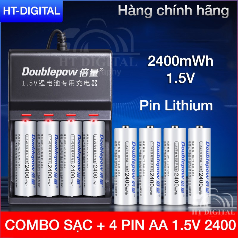 Bộ Pin Sạc 1.5V AA / AAA Doublepow Cao Cấp L152 - Pin Sạc Micro Không Dây, Đồ chơi trẻ em, đồng hồ treo tường