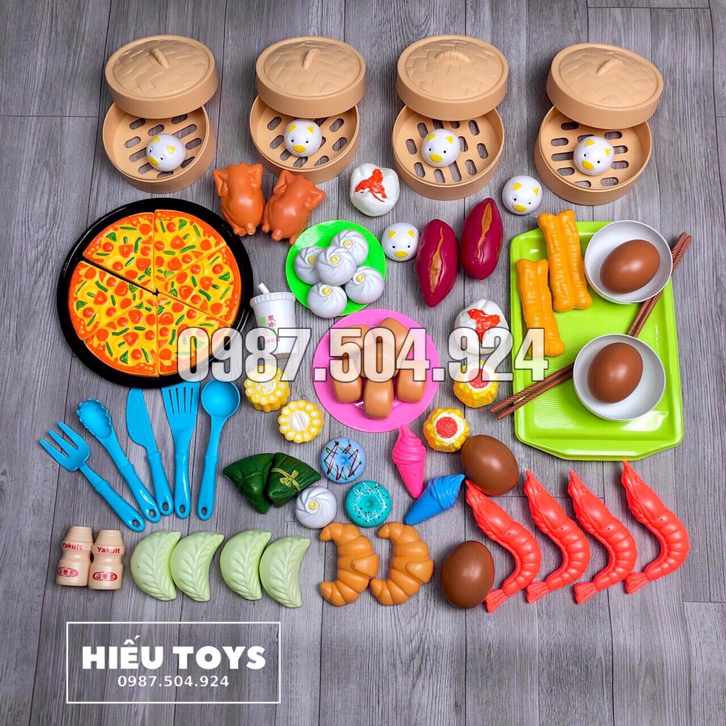 Đồ Chơi Trẻ Em Bộ Đồ Ăn Bánh  Bao Pizza  Chất Nhựa ABS Cao Cấp Cho Bé  Từ 1 Đến 8 Tuổi Hiếu Toys