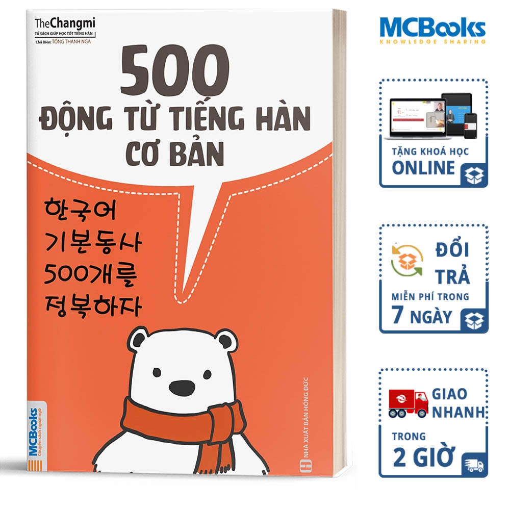 Sách 500 Động Từ Tiếng Hàn Cơ Bản MCBooks
