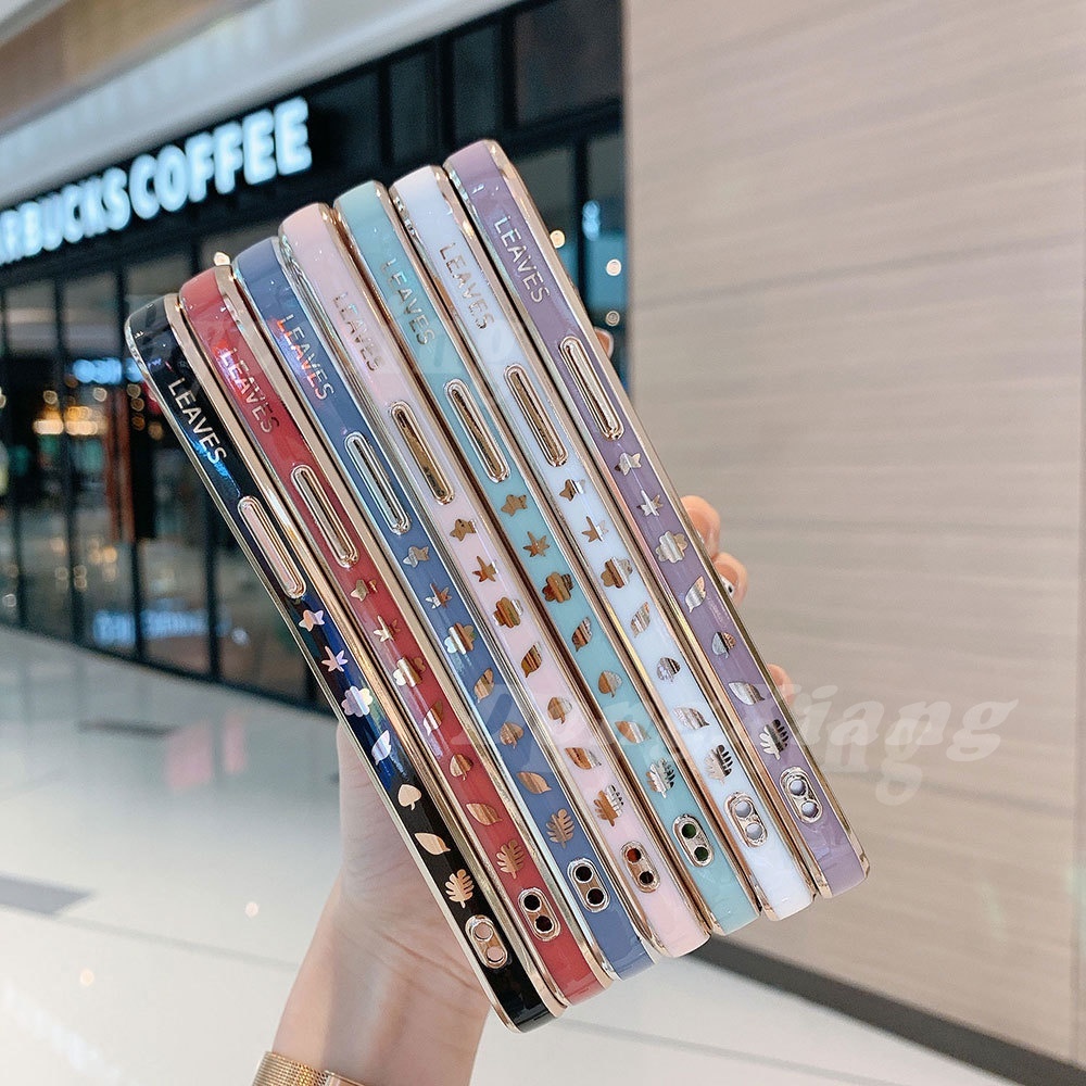 Ốp Điện Thoại Silicon Mạ Điện Hình Lá Phong Cho Infinix Hot 30i Note 12 G96 Note 11 Note 10 Note 8i Hot 12 Play Hot 12i Hot12 Hot9 Hot8 Smart 4