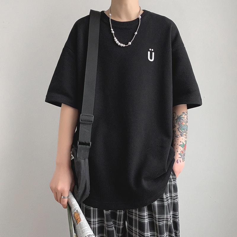 Áo Thun Tay Ngắn Cổ Tròn In Logo Đơn Giản 5 Màu Sắc Thời Trang Mùa Hè Cho Nam