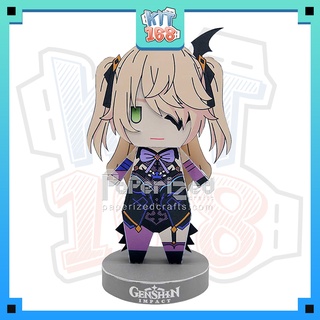 Mô hình giấy Anime Game Chibi Fischl - Genshin Impact