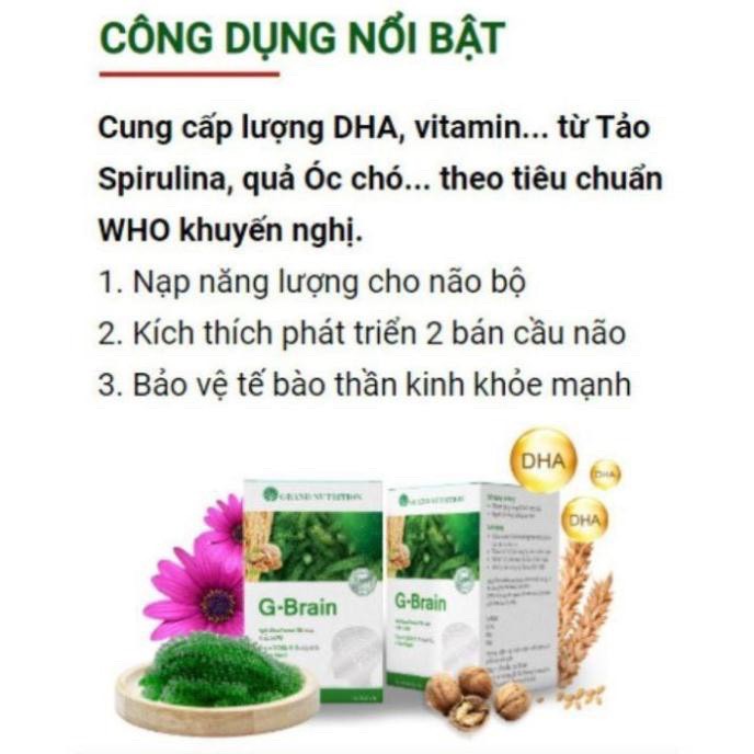 Cốm trí não G Brain - Hỗ trợ bổ sung DHA, các Vitamin hỗ trợ phát triển não bộ cho trẻ