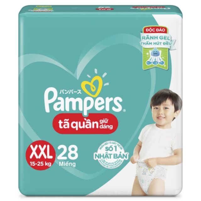 Tã quần Pampers giữ dáng mới M40/L36/XL32/XXL28