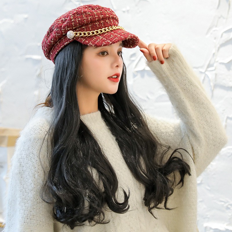 Nón Nồi Dạ Thủy Thủ Phối Xích Siêu Hot Korea Style