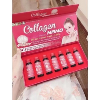 [ Hàng Chính Hãng] Colagen uống -NANO Hàn Quốc Hộp 7 chai làm trắng da trẻ hoá làn da xoá mờ nám đều màu da 03