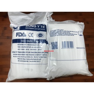Bông y tế AN LÀNH 1Kg 100% Cotton