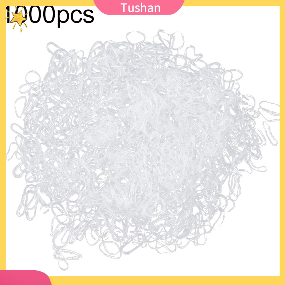 1000 Dây Thun Buộc Tóc Co Giãn Nhiều Màu Sắc