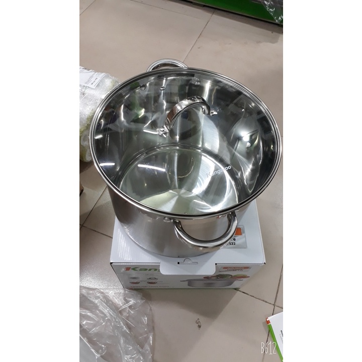 Nồi Luộc gà Inox 5 đáy cao cấp kangaroo KG122 size 30cm kèm ảnh thật