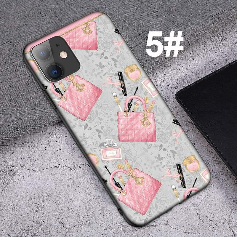 iPhone XR X Xs Max 7 8 6s 6 Plus 7+ 8+ 5 5s SE 2020 Casing Soft Case 77LU Love Pink Makeup Pattern mobile phone case
