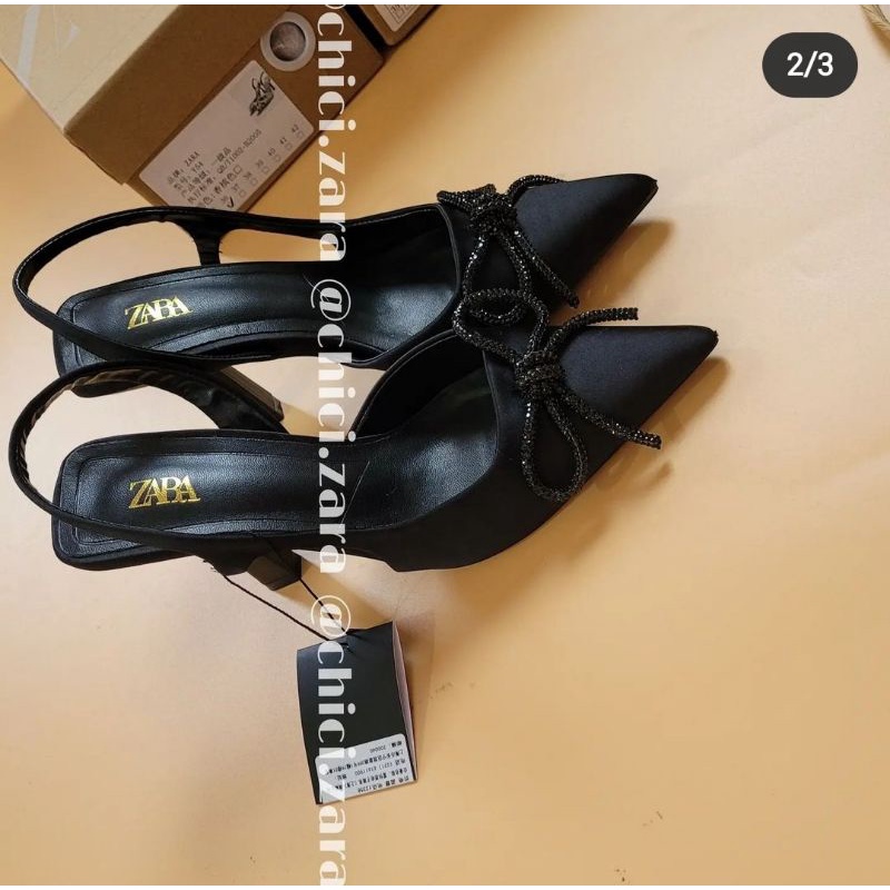 Giày cao gót nơ đính đá xuất xịn CHICI