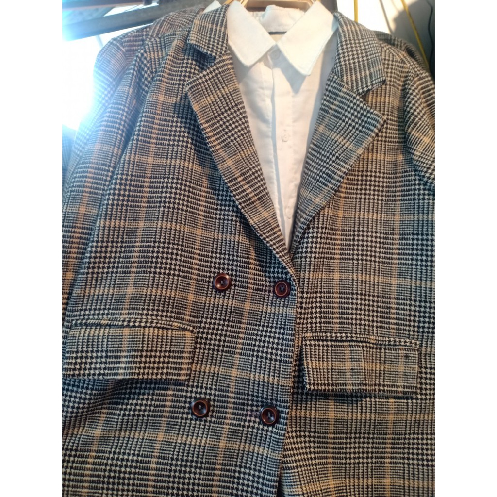 áo dạ kẻ blazer loại 1 freeship50k | BigBuy360 - bigbuy360.vn