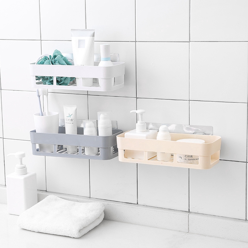 Kệ gắn tường siêu dính để đựng đồ trang trí phòng tắm/nhà bếp