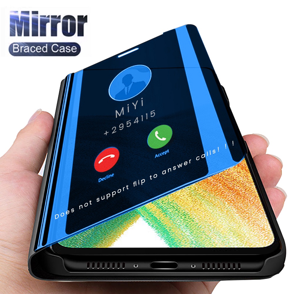 Bao Da Điện Thoại Nắp Lật Mặt Gương Thông Minh Cho Samsung Galaxy A23 4G A 23 2022 SM-A235F/DS 6.6"