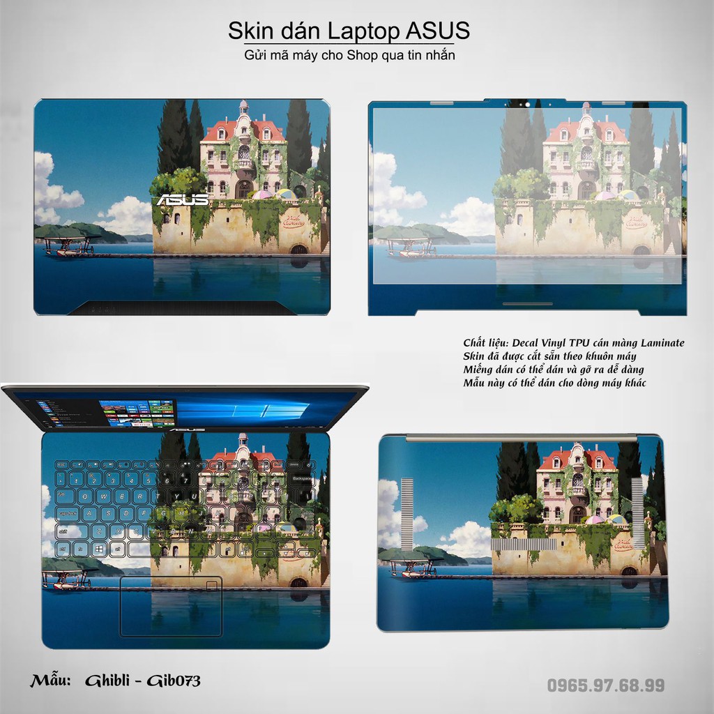 Skin dán Laptop Asus in hình Ghibli _nhiều mẫu 11 (inbox mã máy cho Shop)