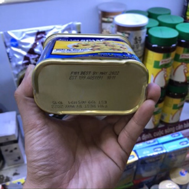 Thịt Hộp SPAM Mỹ Ít Mặn 25% Less Sodium Nhập Khẩu Mỹ 340g