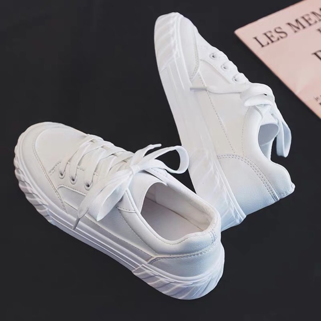 (HÀNG CÓ SẴN) Giày thể thao trơn đế gợn sóng BIG SIZE 35-44