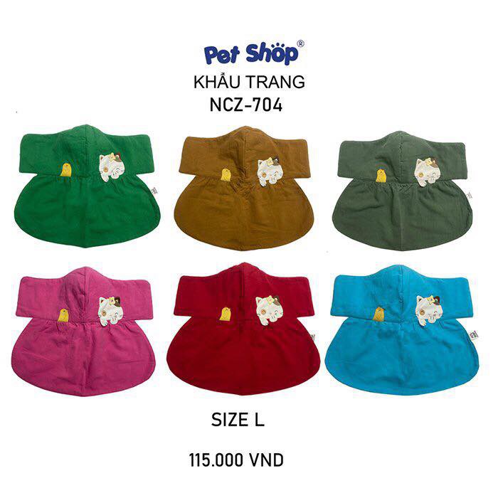Khẩu trang vải dài che cổ cho người lớn PETSHOP NCZ-704/DOZ-863