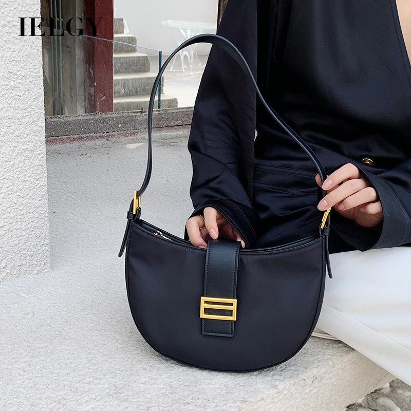 Túi Đeo Vai Bằng Nylon Có Khóa Thời Trang Hàn Quốc Đơn Giản