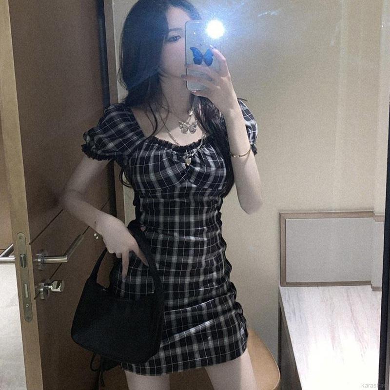 Đầm Tay Phồng Phối Lưới Nhấn Eo Thời Trang Mùa Hè Cho Nữ | BigBuy360 - bigbuy360.vn