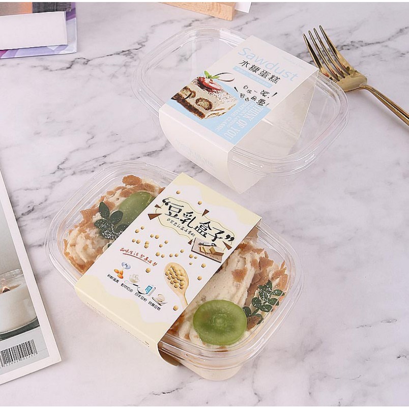❤🧡 Hộp nhựa pet hình chữ nhật XY092 (set 50 hộp)