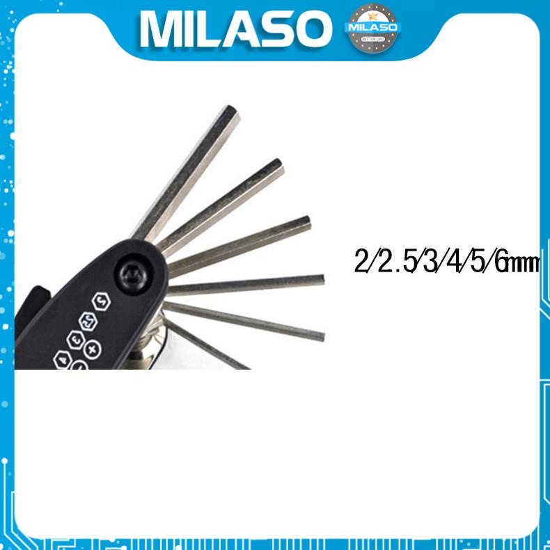 Dụng cụ đa năng MILASO dụng cụ sửa chữa đồ dùng, xe đạp đa năng 16 món tiện dụng HG-001210