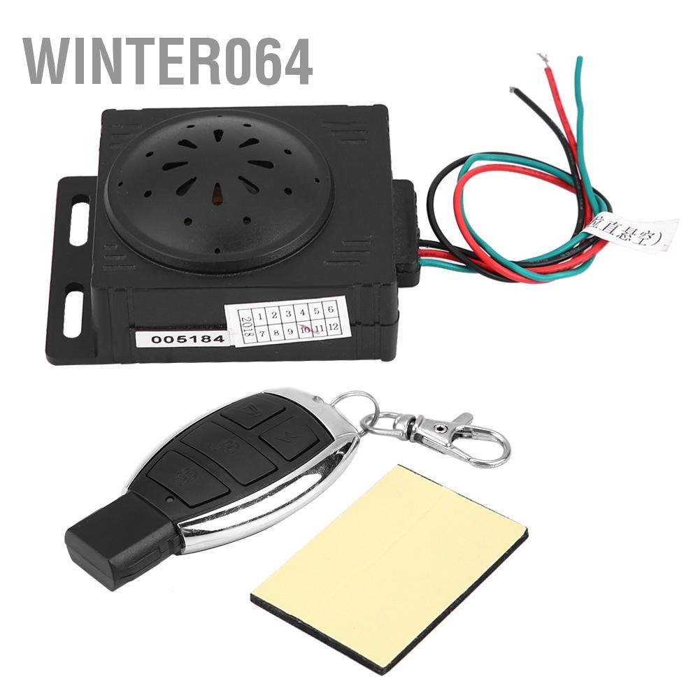 Winter064 Motorcycle Anti-theft Security Alarm System with Remote Control 9-16V Universal