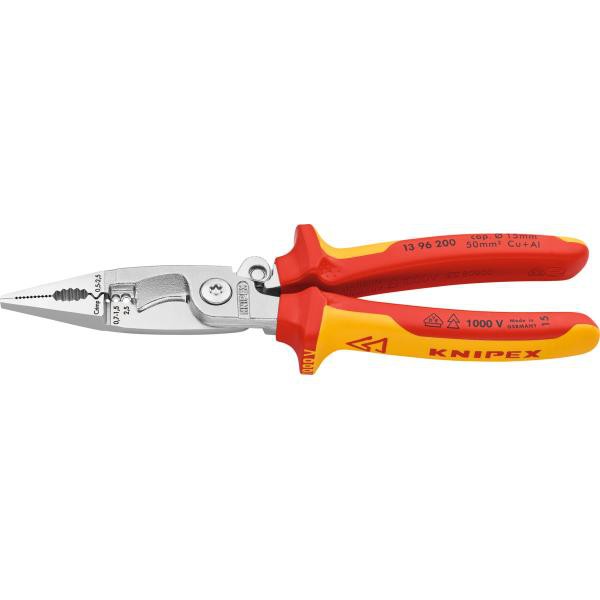 KÌM LẮP ĐIỆN ĐA NĂNG KNIPEX 13 96 200 CÁCH ĐIỆN 1000V CÓ LÒ XO, DÀI 200MM - HÀNG ĐỨC CHÍNH HÃNG 100%