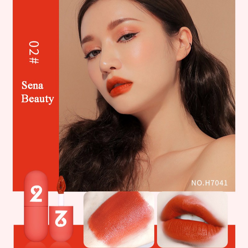 Set son kem lì 3 cây Heng Fang 520 Matte Velvet Color Lip Glaze Sena beauty