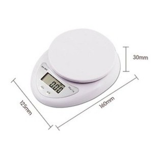 Cân điện tử mini đo trọng lượng thực phẩm nhà bếp 5kg chính xác đến từng gam - Cân tiểu ly nấu đồ ăn dặm, làm bánh