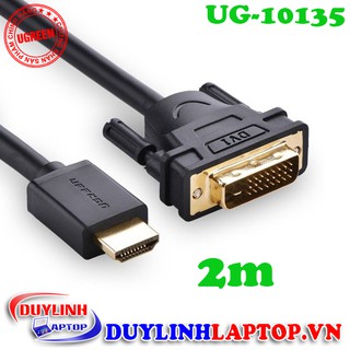 Cáp hdmi to dvi 24+1 dài 2m ugreen 10135 | chuyển đổi dvi sang hdmi