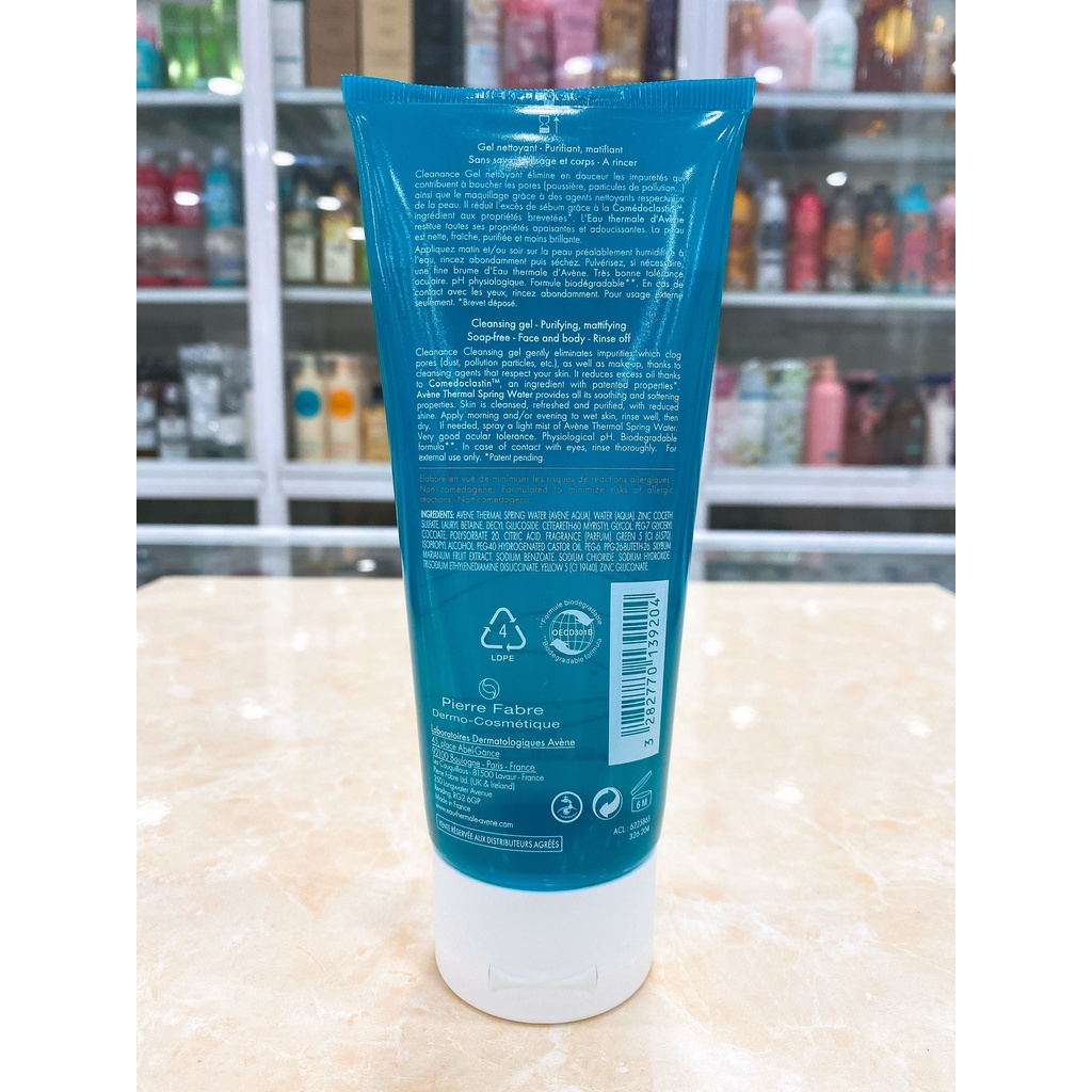 Sữa Rửa Mặt Giảm Mụn Kiềm Dầu Avene Cleanance Cleansing Gel Pháp 200ml