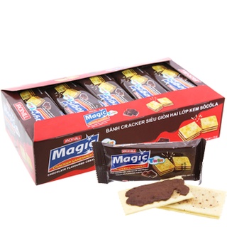 Bánh Magic Cracker Siêu Giòn Kem Socola (Hộp 20 gói)