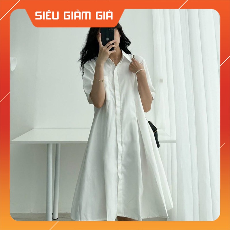 Váy Sơ Mi Dáng Xòe Hàng Quảng Châu M2038-Teen 888