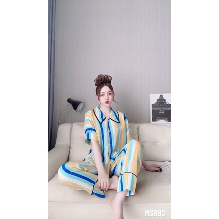 Bộ đồ pijama cao cấp,đồ bộ mặc ở nhà,bộ đồ tay phồng vải Mango , đồ ngù đẹp | BigBuy360 - bigbuy360.vn