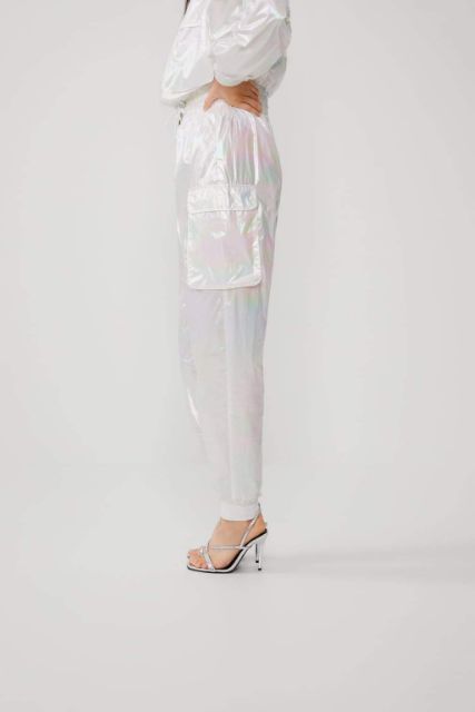 Quần cargo jogger phản chiếu cầu vồng Zara xách tay Spain