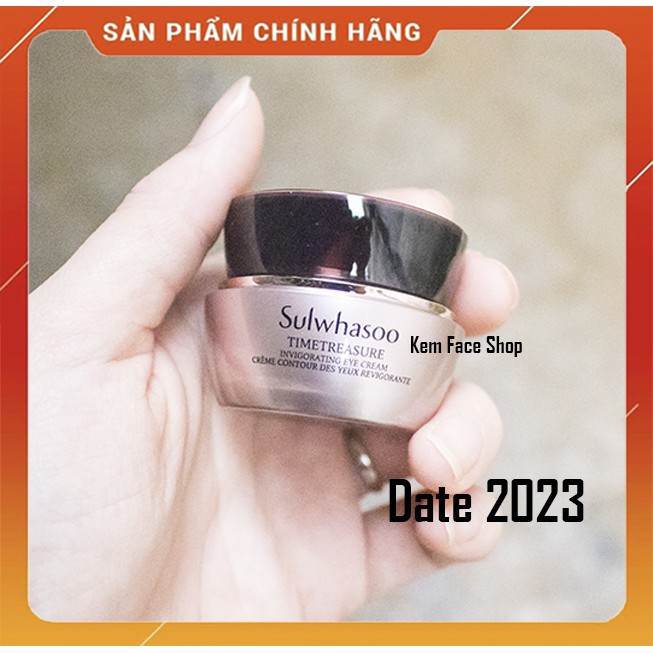 [2023]KEM MẮT SULWHASOO THÔNG ĐỎ Sulwhasoo Timetreasure Invigorating eye cream mini 4ml DATE 2023