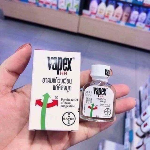 Dầu Thông Mũi, Giảm Nghẹt Mũi, Xoang Hành Vapex HR Bayer Thái Lan 5ml