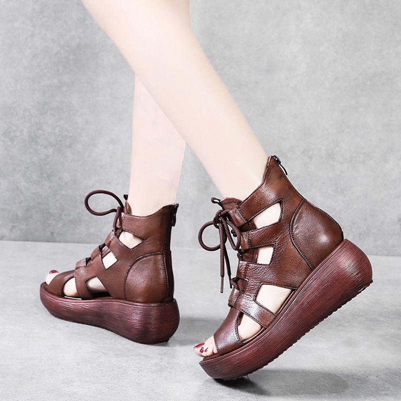 Giày Sandal Cao Gót Đế Dày Bằng Da Mềm Thời Trang Mùa Hè 2022 Dành Cho Nữ